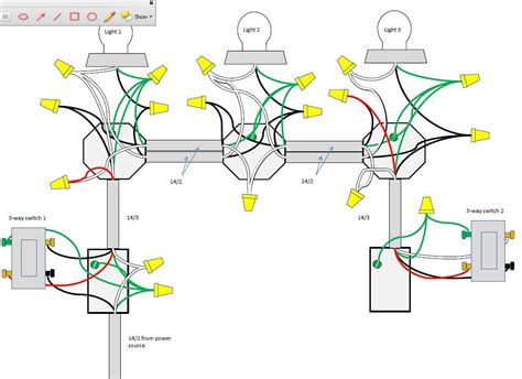 In this diagram, power enters the fixture box. help wiring 3 lights to one switch image search results ...