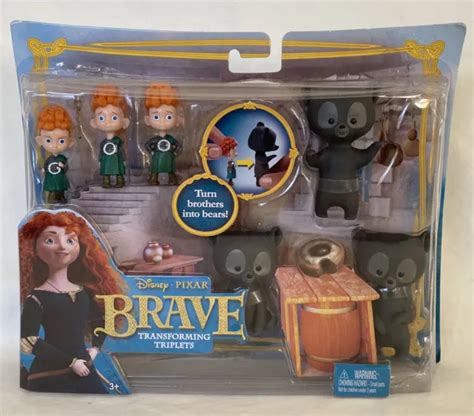 Mattel Disney Pixar Brave Transforming Triplets Bears Merida V1813 New