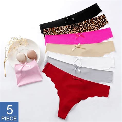 5pcs Set Women Panties Underwear Ultra Thin Viscose Seamless Briefs Low Waist Female Lingerie