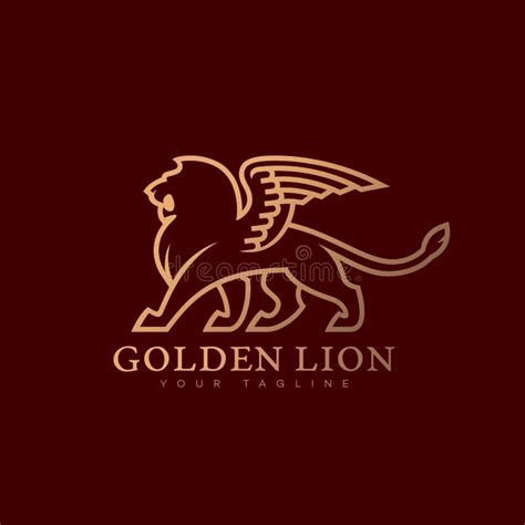 Winged Lion Logo Stock Vector Illustration Of Graphic 121810491