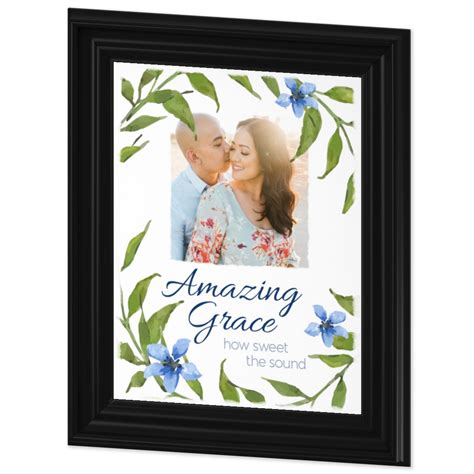 11x14 Photo Canvas With Traditional Frame Amazing Grace Canvas Prints