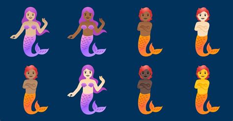 🧜 Merwoman Emojis 🧜‍♀️ 🧜🏻 🧜🏼 🧜🏽 🧜🏾 🧜🏿