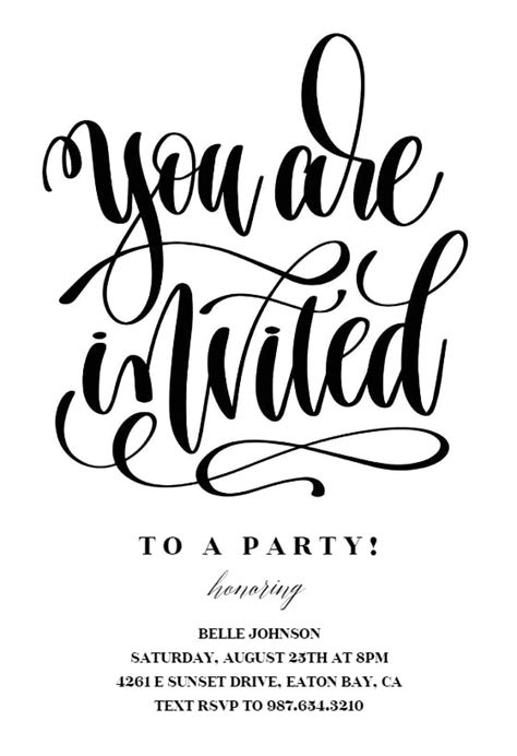 you are invited party invitation template free greetings island