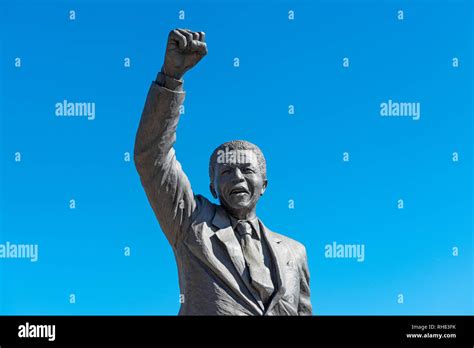 Statue Of Nelson Mandela With Raised Fist Drakenstein Correctional