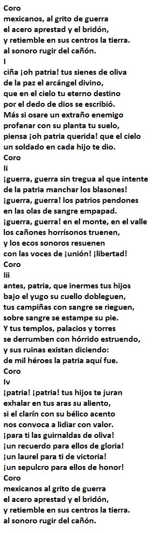 Historia Y Letra Del Himno Nacional Mexicano 2023