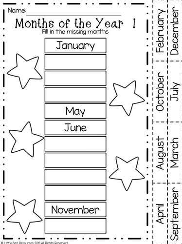 Months Of The Year Worksheets Month Sequencing Activities Tpt