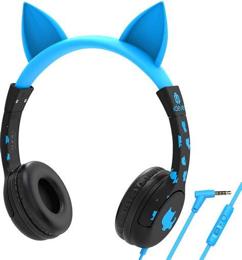 Max 75 Off Iclever Hs01 Kids Headphones Wired Over Ear With Cat Ears