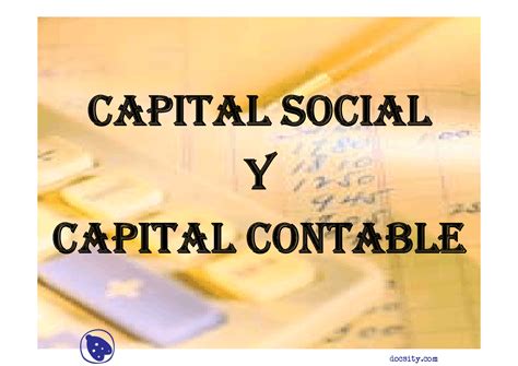 Capital Social Y Contable Apuntes Contabilidad Docsity