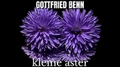 Gottfried Benn: Kleine Aster | Hörbuch deutsch - YouTube