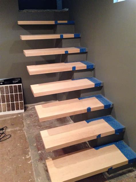 Build Floating Stairs Handy Father Floating Stairs Painted Stairs