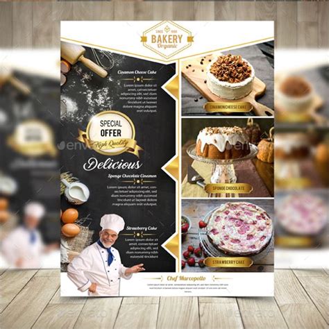 Cake And Bakery Flyer Template Flyer Food Menu Template Free Flyer