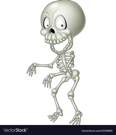 Cartoon Funny Human Skeleton Royalty Free Vector Image