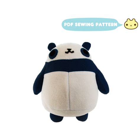 Panda Sewing Pattern Stuffed Pattern Panda Pattern Sewing Etsy