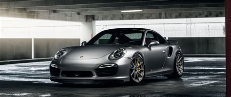 Download 2560x1080 Wallpaper Porsche 911 Turbo Gray Sports Car Dual