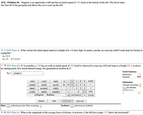 Solved 6 Problem 16 Suppose A Car Approaches A Hill A