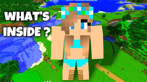 I Found The Biggest Girl With A Secret Passage In Minecraft Whats Inside The Bikini Girl