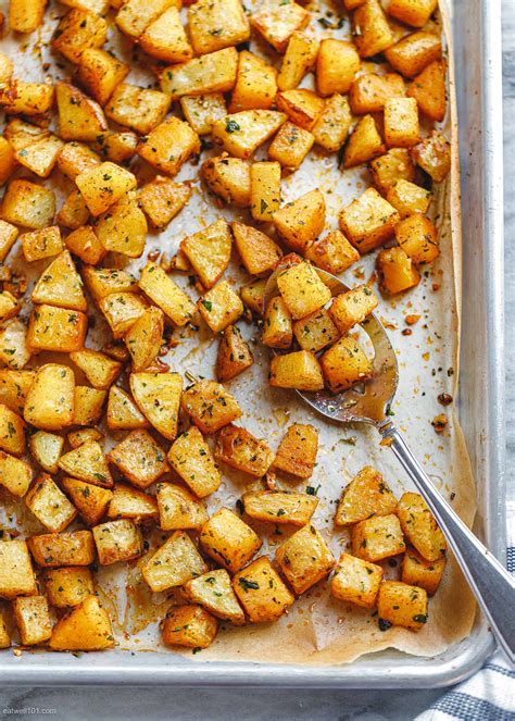 Garlic Roasted Potatoes Recipe Roasted Potatoes In Oven — Eatwell101