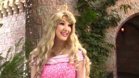 Walking With Princess Aurora At Disneyland Youtube