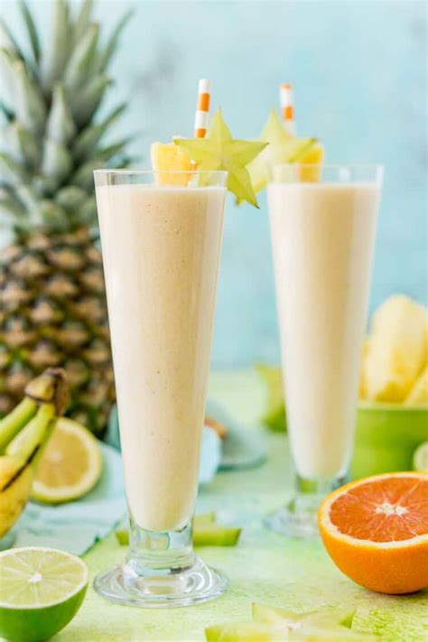 Healthy And Easy Tropical Smoothie Recipe Sugar And Soul