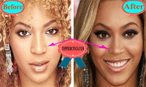 Beyonce Nose Job Before And After Top Piercings
