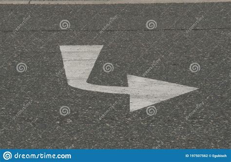 Direction Arrow Points In One Way Stock Photo Image Of Subject