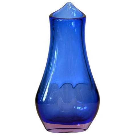 Mid Century Modern Sculptural Hand Blown Murano Art Glass Flower Vase