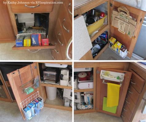 7 Organization Hacks For Rv Kitchen Cabinets Rv Inspiration Rv