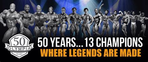 In 50 Years Just 13 Winners Of The Mr Olympia Mr Olympia Winners Mr