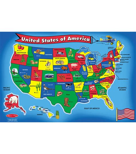 Usa United States Map Floor Puzzle 51 Pieces Joann