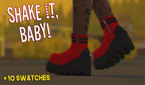 Lay Zee Ne Ef The Sims 4 Maxis Match Cc Ts4 Shoes Demonia Boots