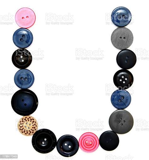 The Alphabet From Buttons For Sewing Stock Photo Download Image Now