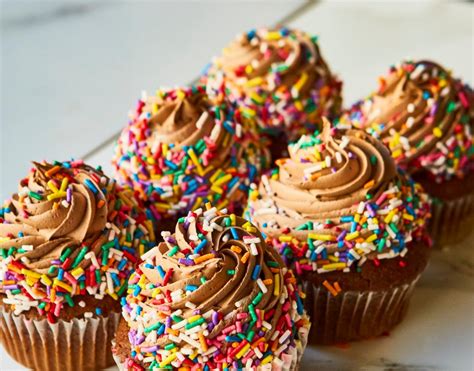 Chocolate Cupcakes With Rainbow Sprinkles Circos Pastry Shop