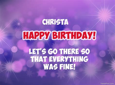 Happy Birthday Cards For Christa
