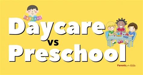 Daycare Vs Preschool Whats The Difference Parents Plus Kids