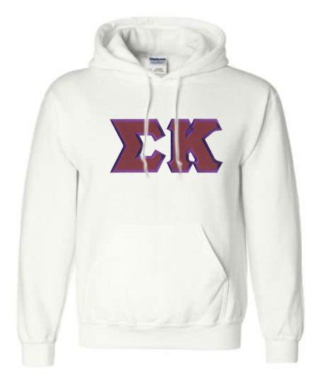 Discount Sigma Kappa Lettered Hooded Sweatshirt Sale 4000 Greek Gear®