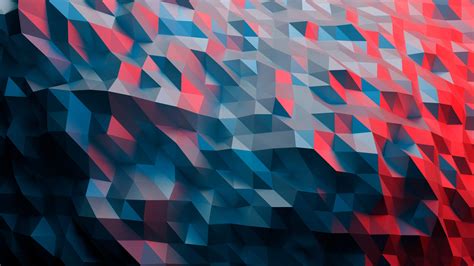 Wallpaper Illustration Abstract Red Low Poly Symmetry Blue