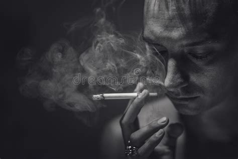 Smoking And Thoughtful Man Stock Photo Image Of Depressed 108271058