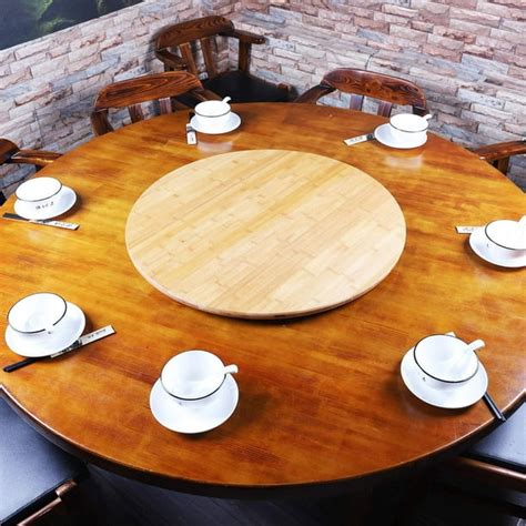 Large 30 Inch Bamboo Lazy Susan Rotating Turntable Dining Table Top