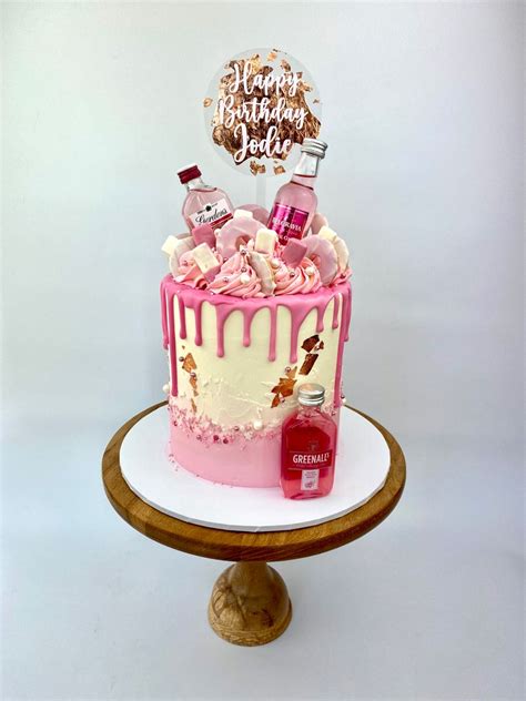 Pink Gin Cake 22nd Birthday Cakes Custom Birthday Cakes Cake