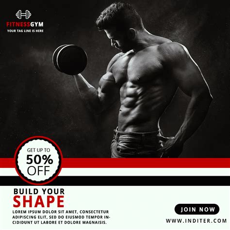 Gym Fitness Social Media Web Banners Free PSD Template Indiater