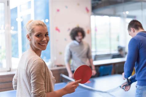 Startup Business Team Playing Ping Pong Tennis 12419373 Stock Photo At