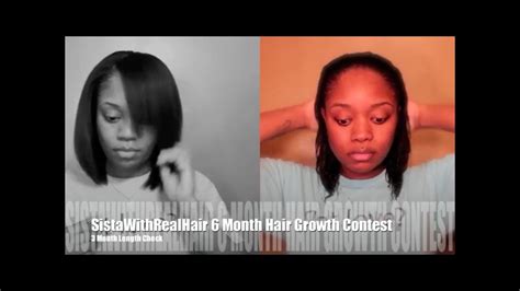 51 Sistawithrealhair 6 Month Hair Growth Contest Update Youtube