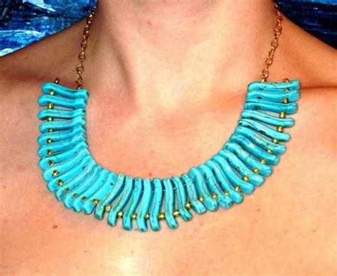 Turquoise Bib Necklace Statement Necklace By MullaneInk On Etsy Bold