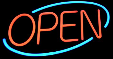 Neon Light Open Sign Free Stock Photo Public Domain Pictures