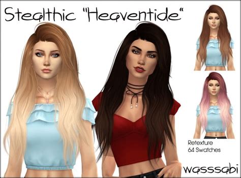 Stealthic Heaventide Hair Retexture At Wasssabi Sims The Sims 4 Catalog