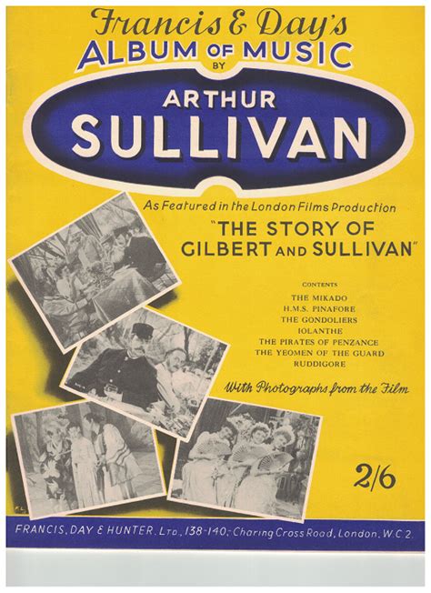 Album Of Music By Arthur Sullivan From Movie The Story Of Gilbert And
