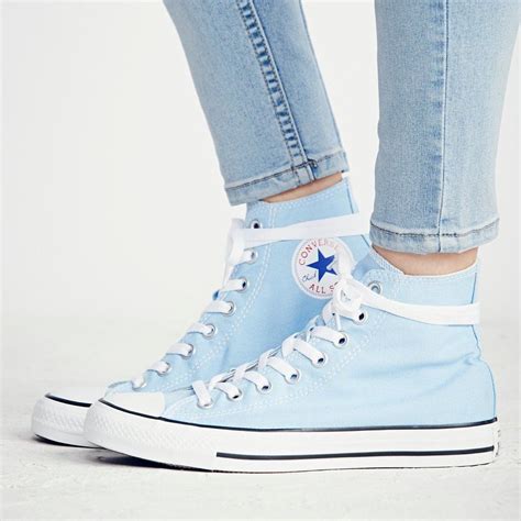 Light Blue Chuck Taylor High Tops Baby Blue Shoes Blue Sneakers
