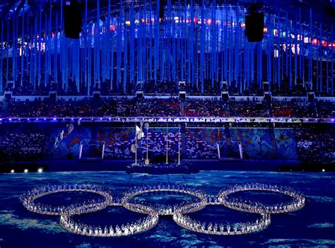 Winter Olympics Closing Ceremony Russia Pokes Fun At Opening Ceremony Snowflake Ring