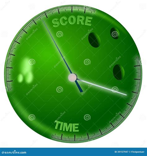 Bowling Ball With Time And Score Scales Stock Illustration
