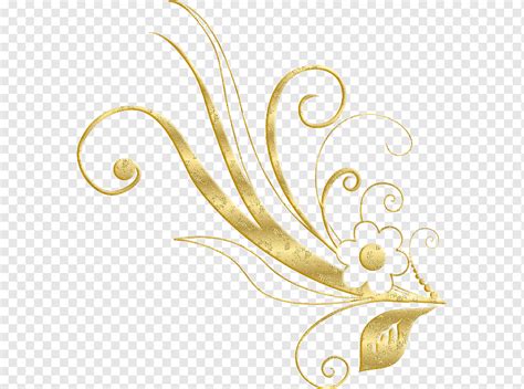 Gold Ornament Spiral Watermark Pattern Material Photoscape Line Png